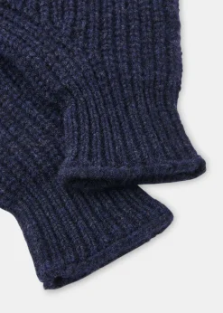 Navy Lambswool Gloves