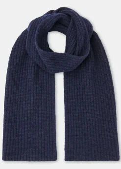 Navy Lambswool Scarf