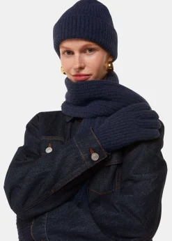 Navy Lambswool Scarf