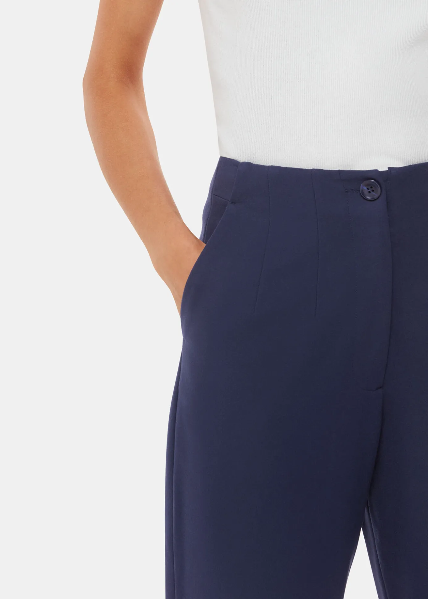 Navy Lila Ponte Trouser