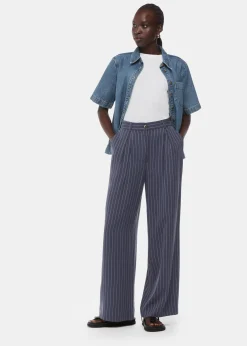 Navy Lottie Pinstripe Trouser