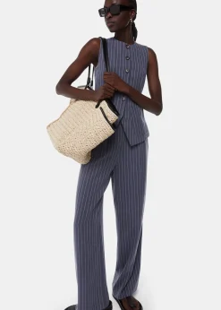 Navy Lottie Pinstripe Trouser