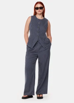 Navy Lottie Pinstripe Trouser