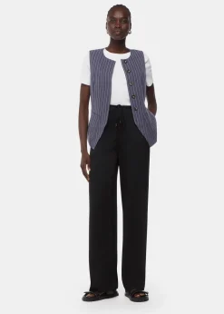 Navy Lottie Pinstripe Waistcoat
