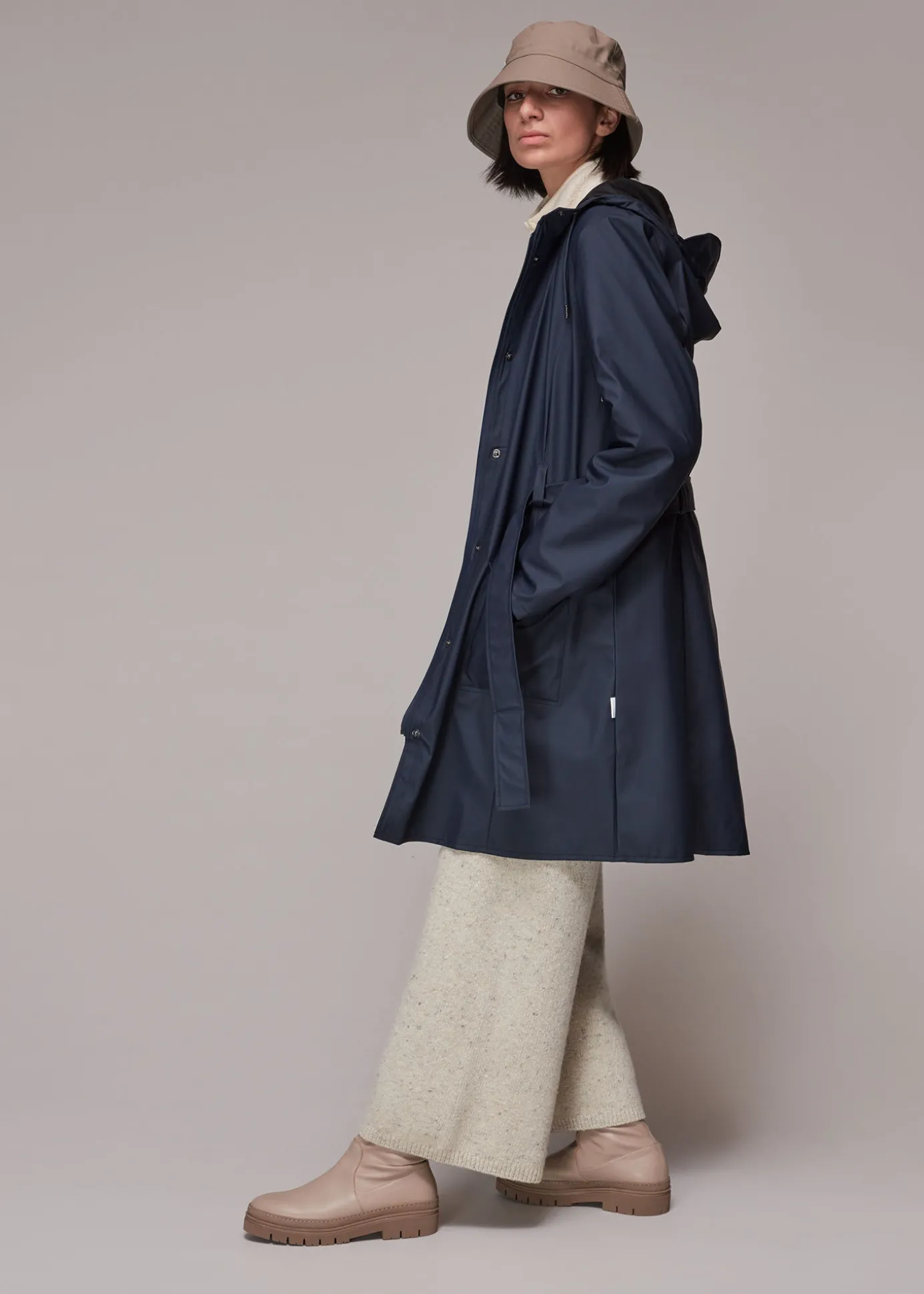 Navy Rains Curve Jacket