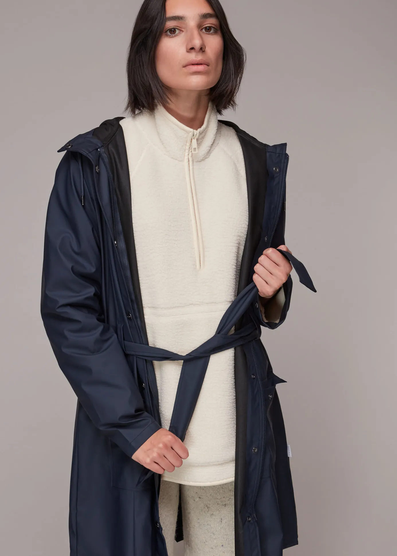 Navy Rains Curve Jacket