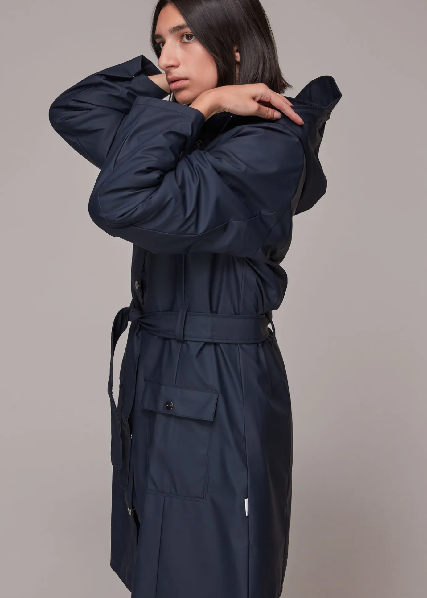 Navy Rains Curve Jacket