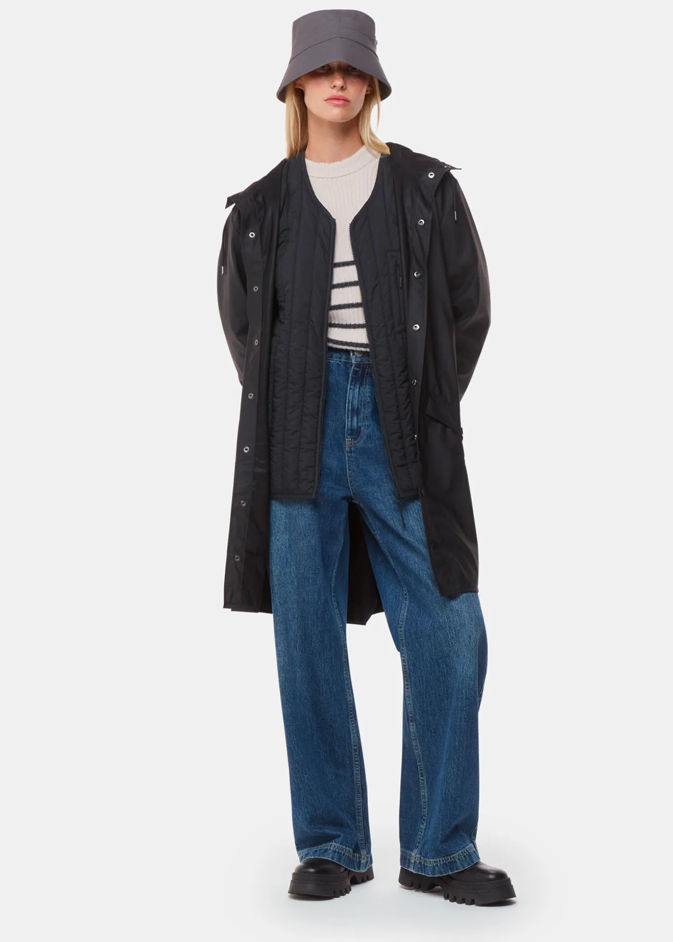 Navy Rains Liner Jacket