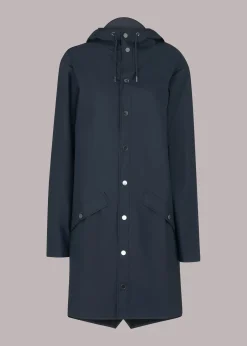 Navy Rains Long Jacket