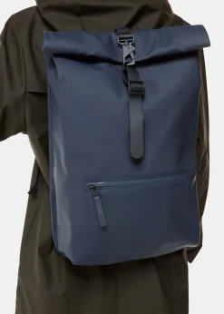 Navy Rains Rolltop Back Pack
