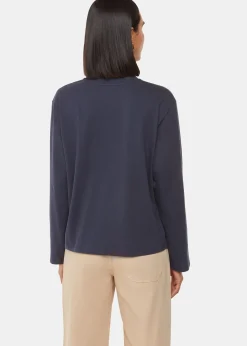 Navy Relaxed Long Sleeve Tee