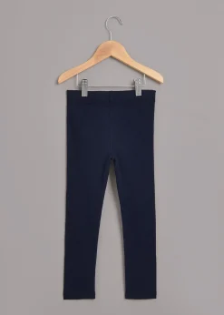 Navy Ribbed Legging
