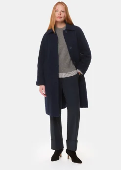Navy Romy Boucle Coat