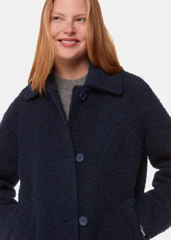 Navy Romy Boucle Coat