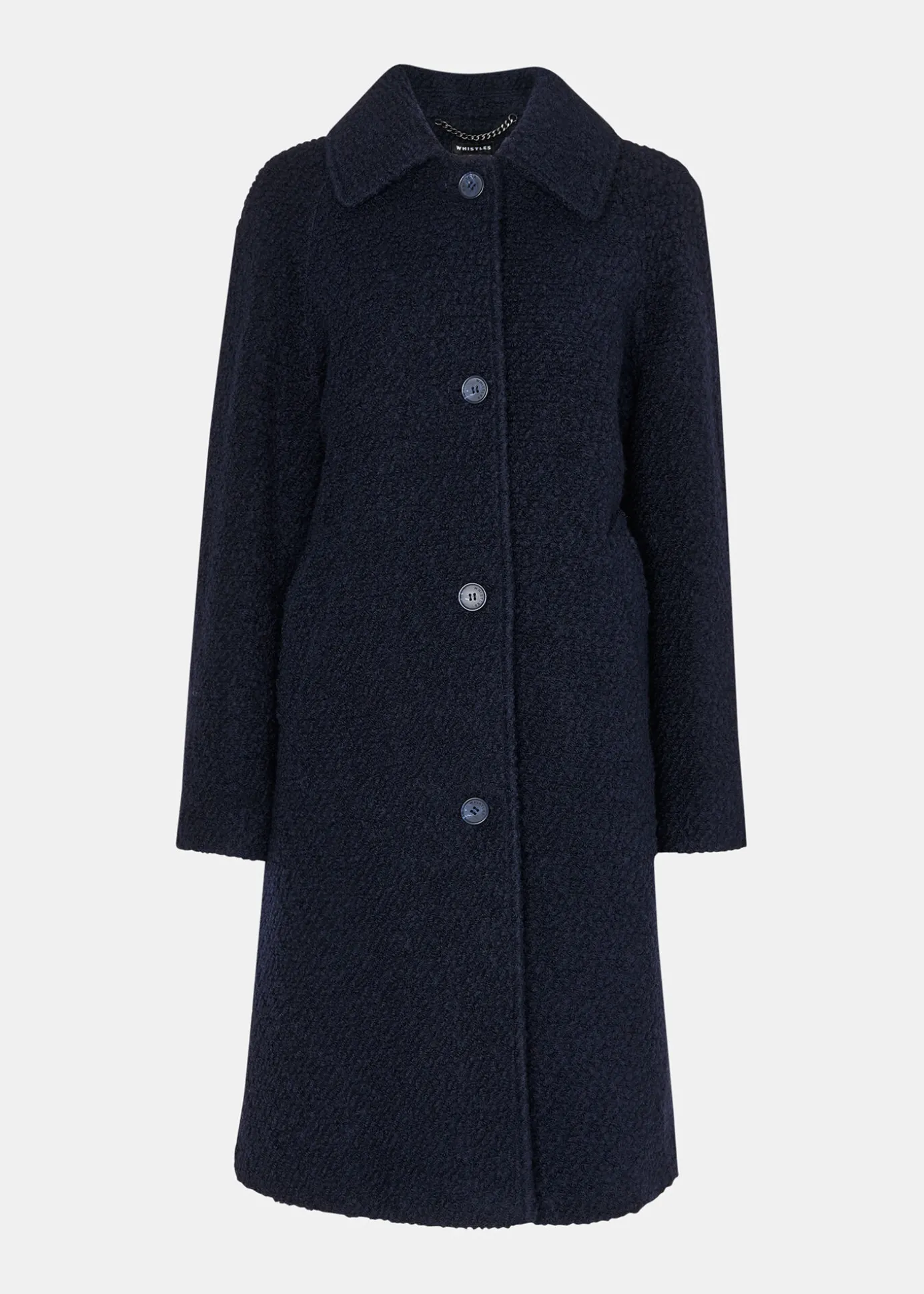 Navy Romy Boucle Coat