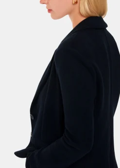 Navy Slim Jersey Jacket