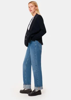 Navy Slim Jersey Jacket