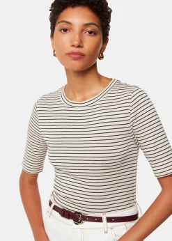 Navy Slim Stripe T-Shirt