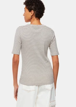 Navy Slim Stripe T-Shirt