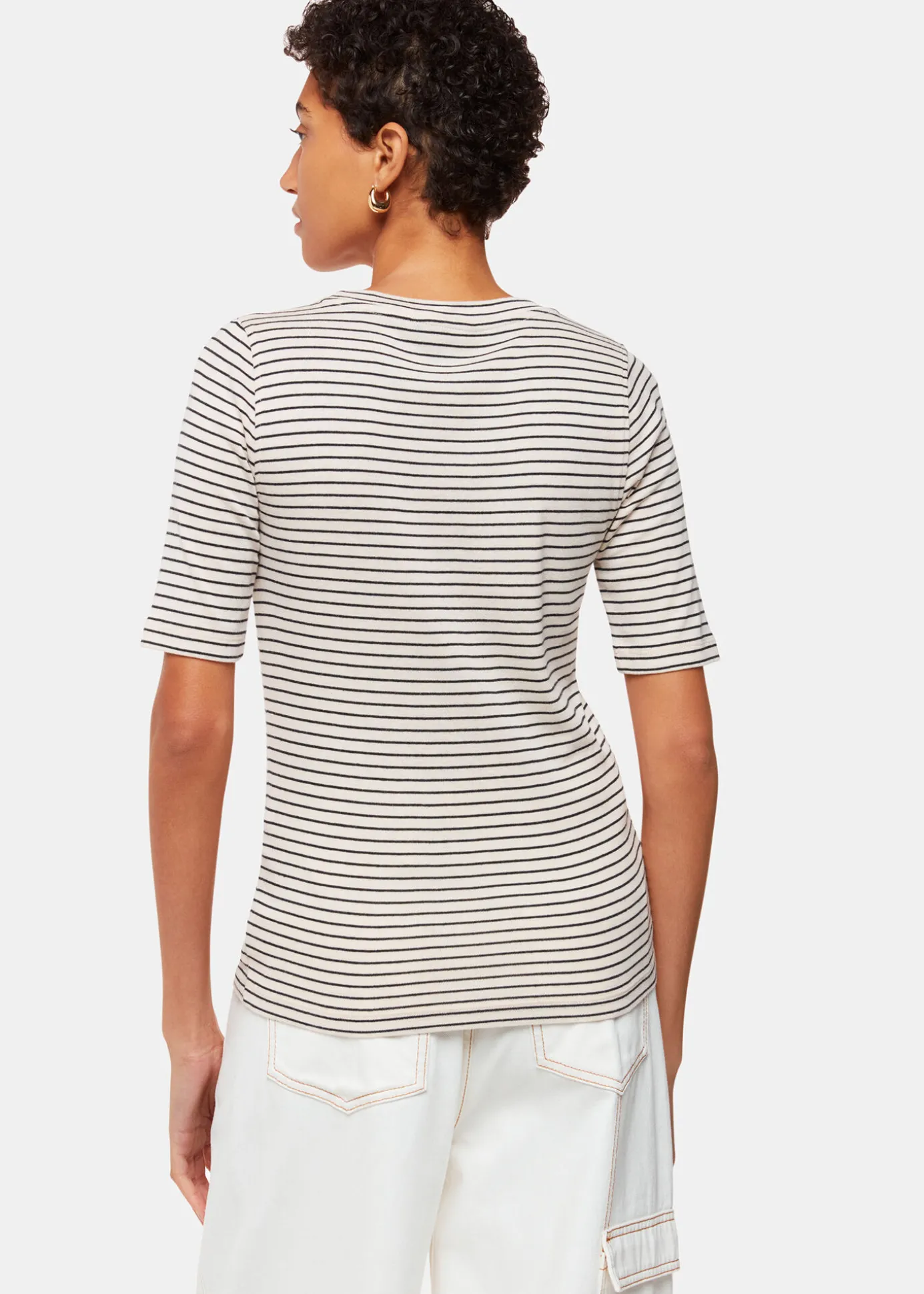 Navy Slim Stripe T-Shirt