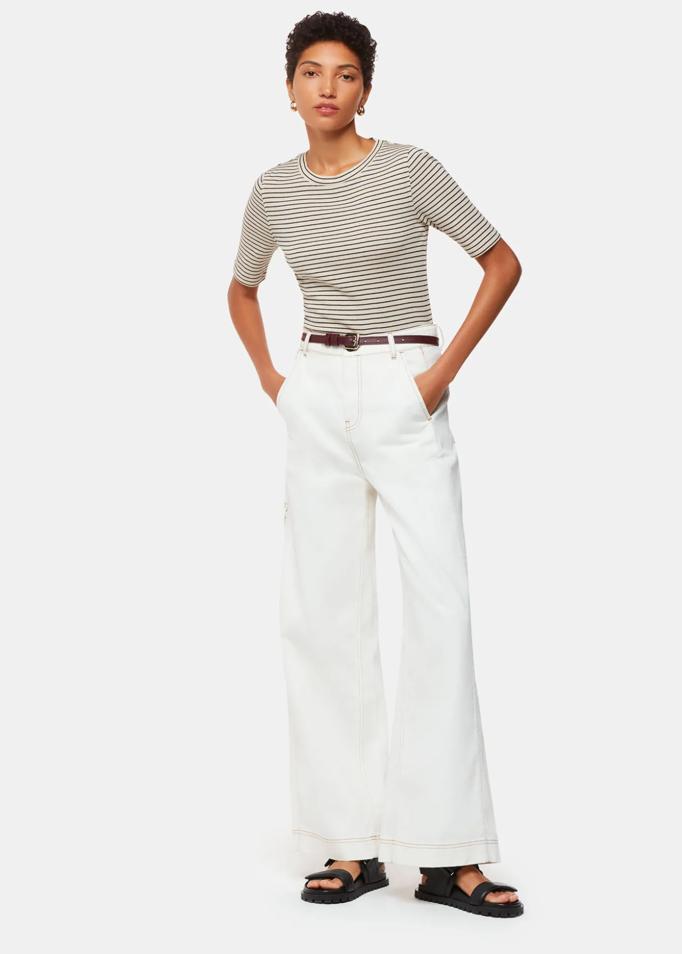 Navy Slim Stripe T-Shirt