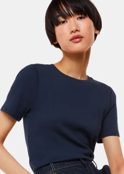 Navy Ultimate Rib Crew Neck T-Shirt