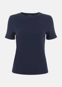 Navy Ultimate Rib Crew Neck T-Shirt