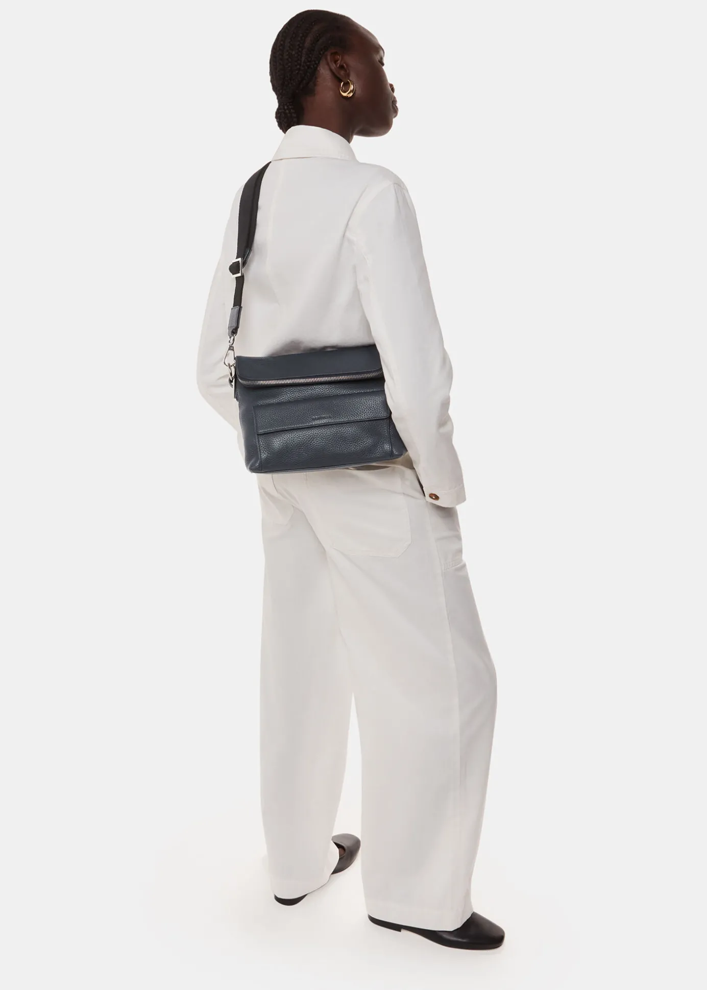 Navy Vida Crossbody Bag