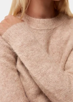 Neutral Alpaca Mix Fluffy Knit