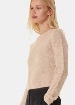 Neutral Alpaca Mix Fluffy Knit