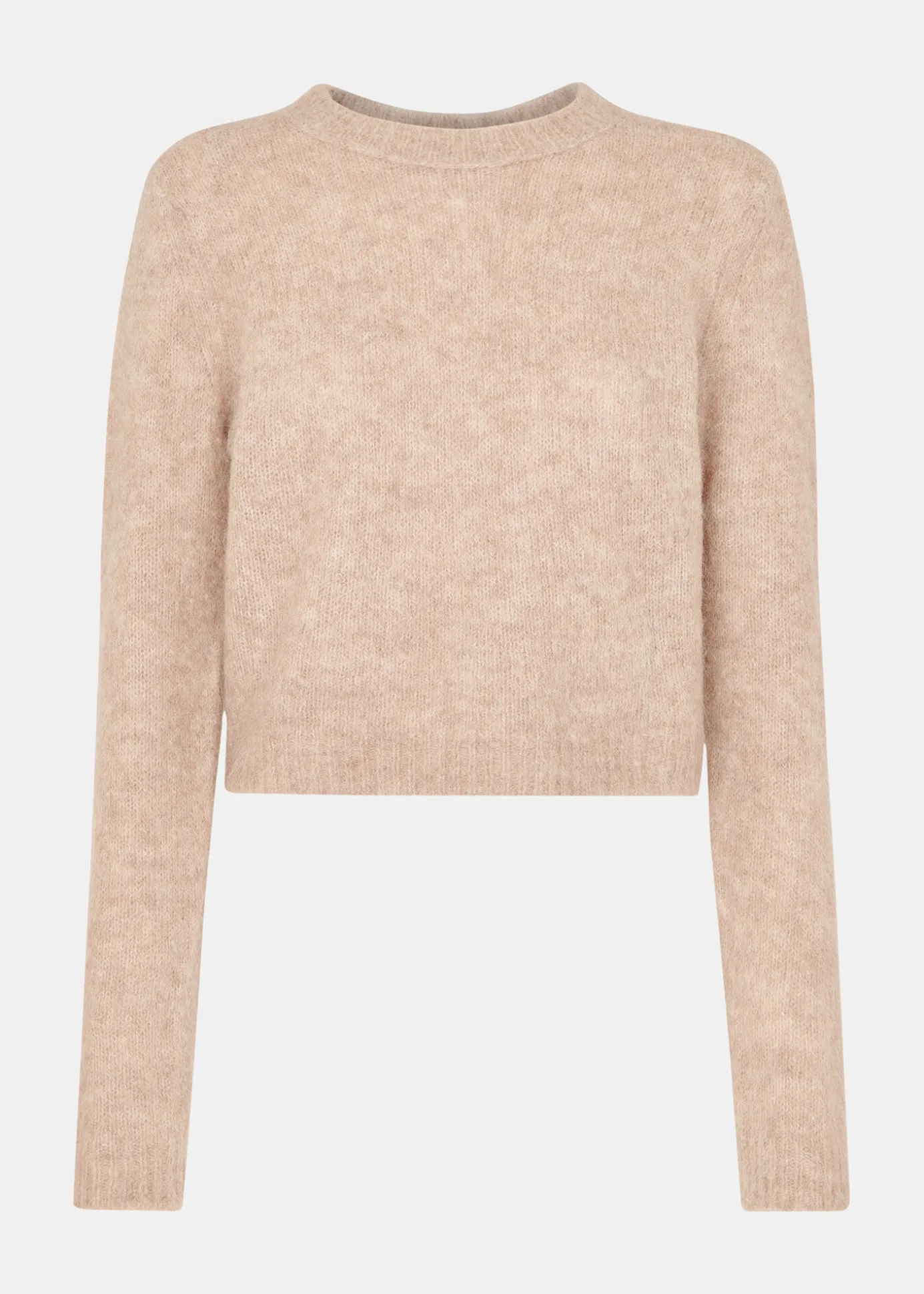 Neutral Alpaca Mix Fluffy Knit
