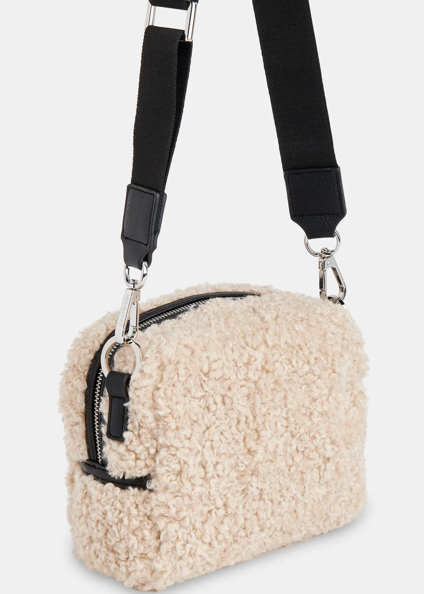 Neutral Bibi Borg Crossbody Bag