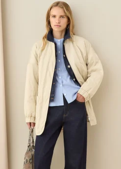 Neutral Esther Quilted Coat