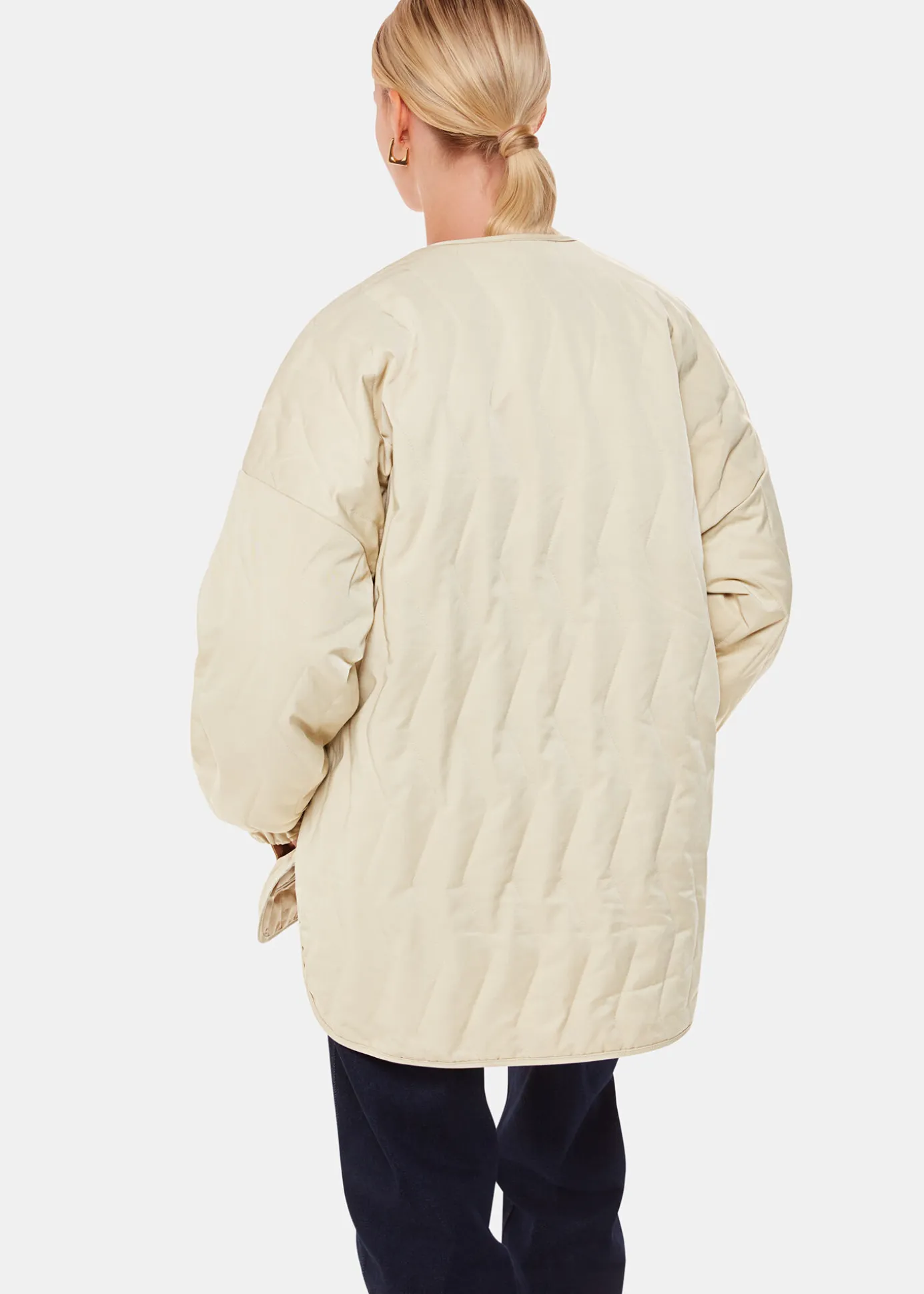 Neutral Esther Quilted Coat