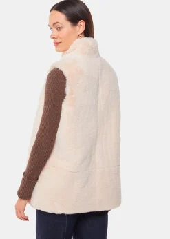 Neutral Faux Fur Gilet