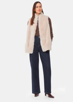 Neutral Faux Fur Gilet