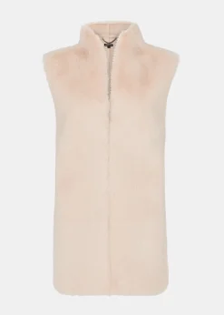 Neutral Faux Fur Gilet
