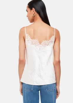 Neutral Lace Trim Cami Top