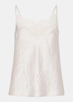 Neutral Lace Trim Cami Top