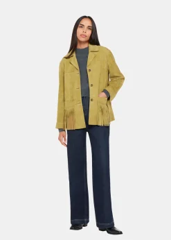 Neutral Lani Tassel Suede Jacket