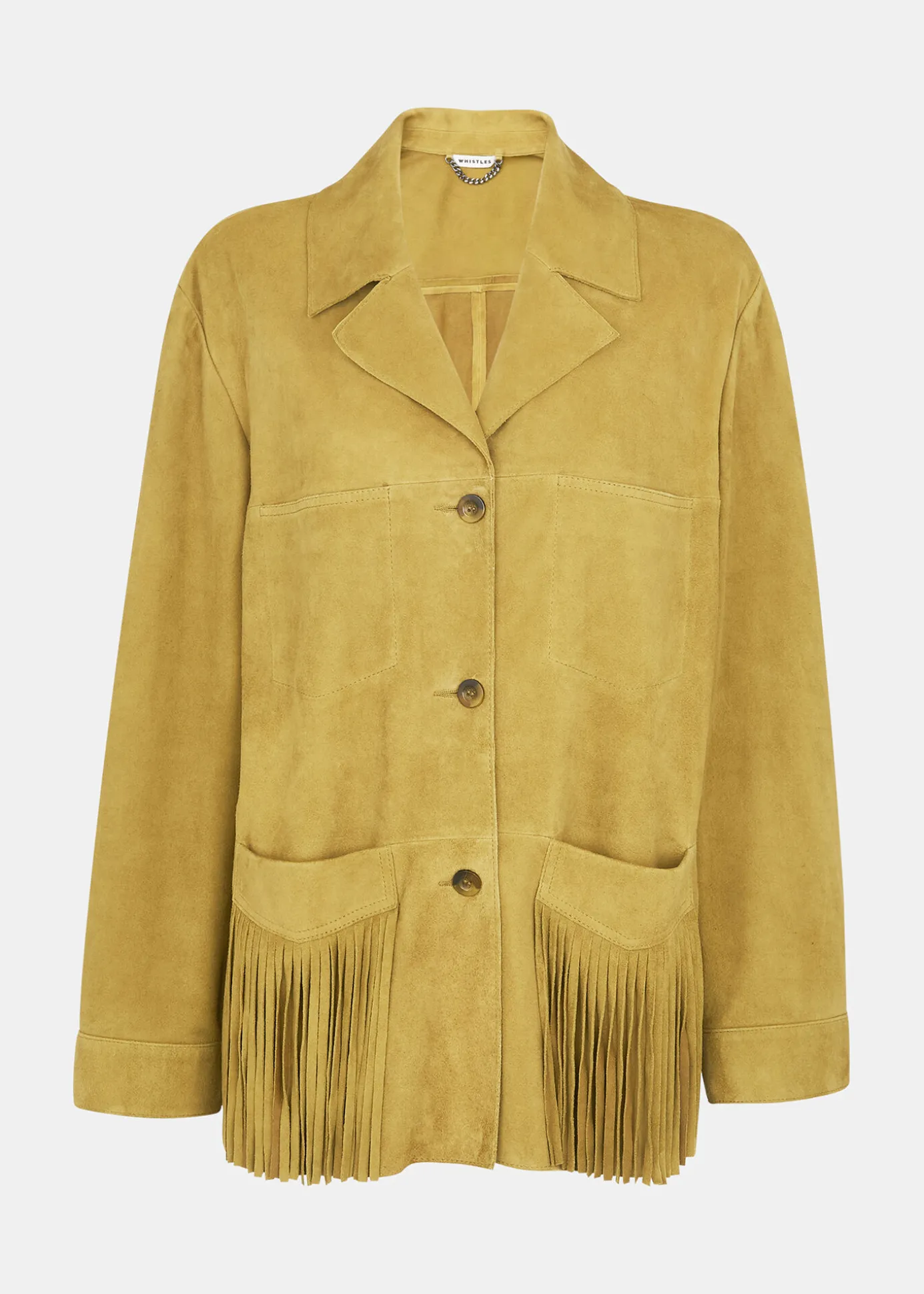 Neutral Lani Tassel Suede Jacket