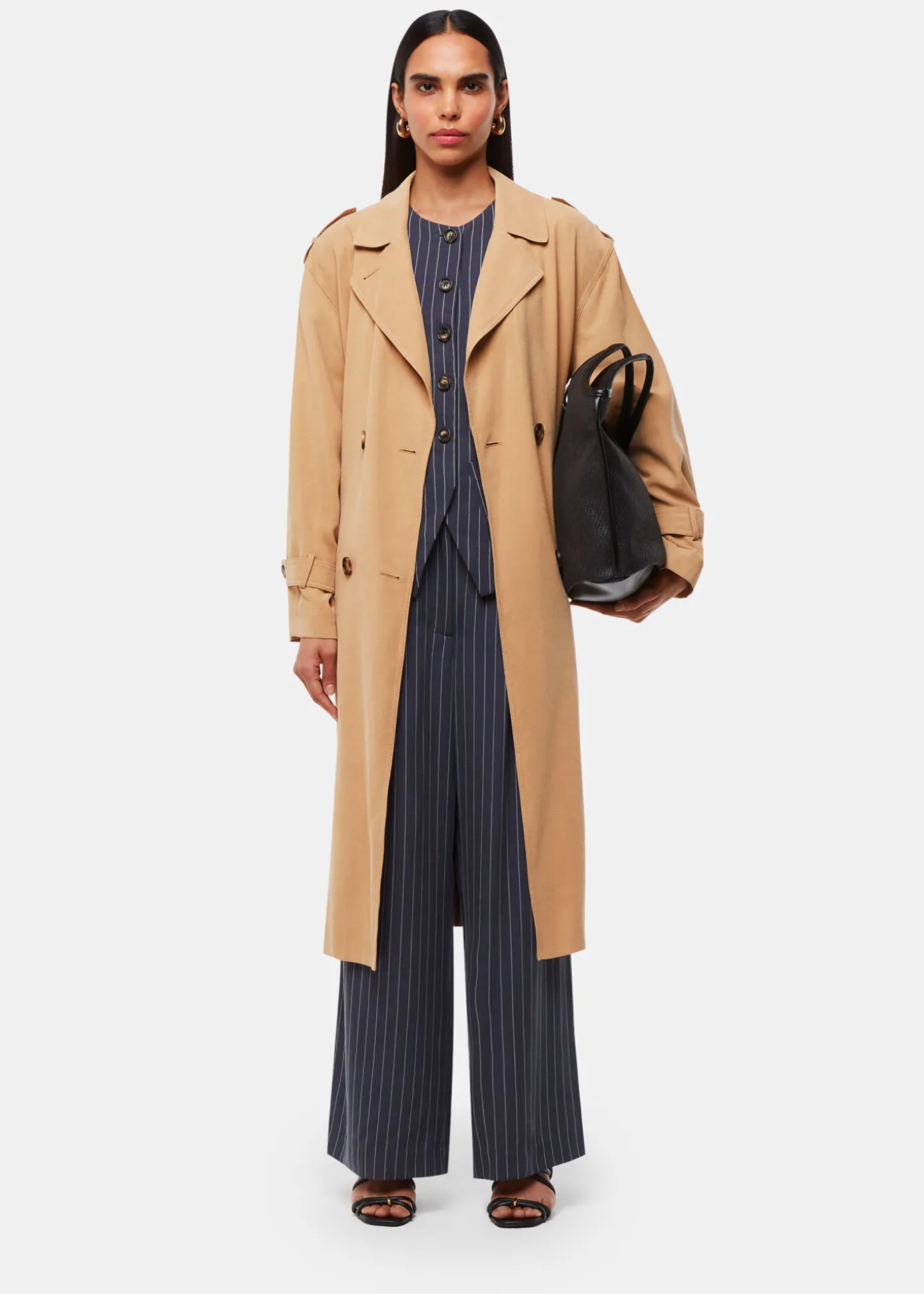 Neutral Riley Trench Coat