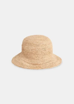 Neutral Straw Bucket Hat