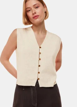Oatmeal Bailey Button Through Tank