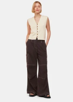 Oatmeal Bailey Button Through Tank