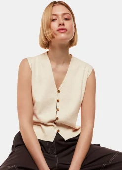 Oatmeal Bailey Button Through Tank