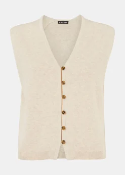 Oatmeal Bailey Button Through Tank