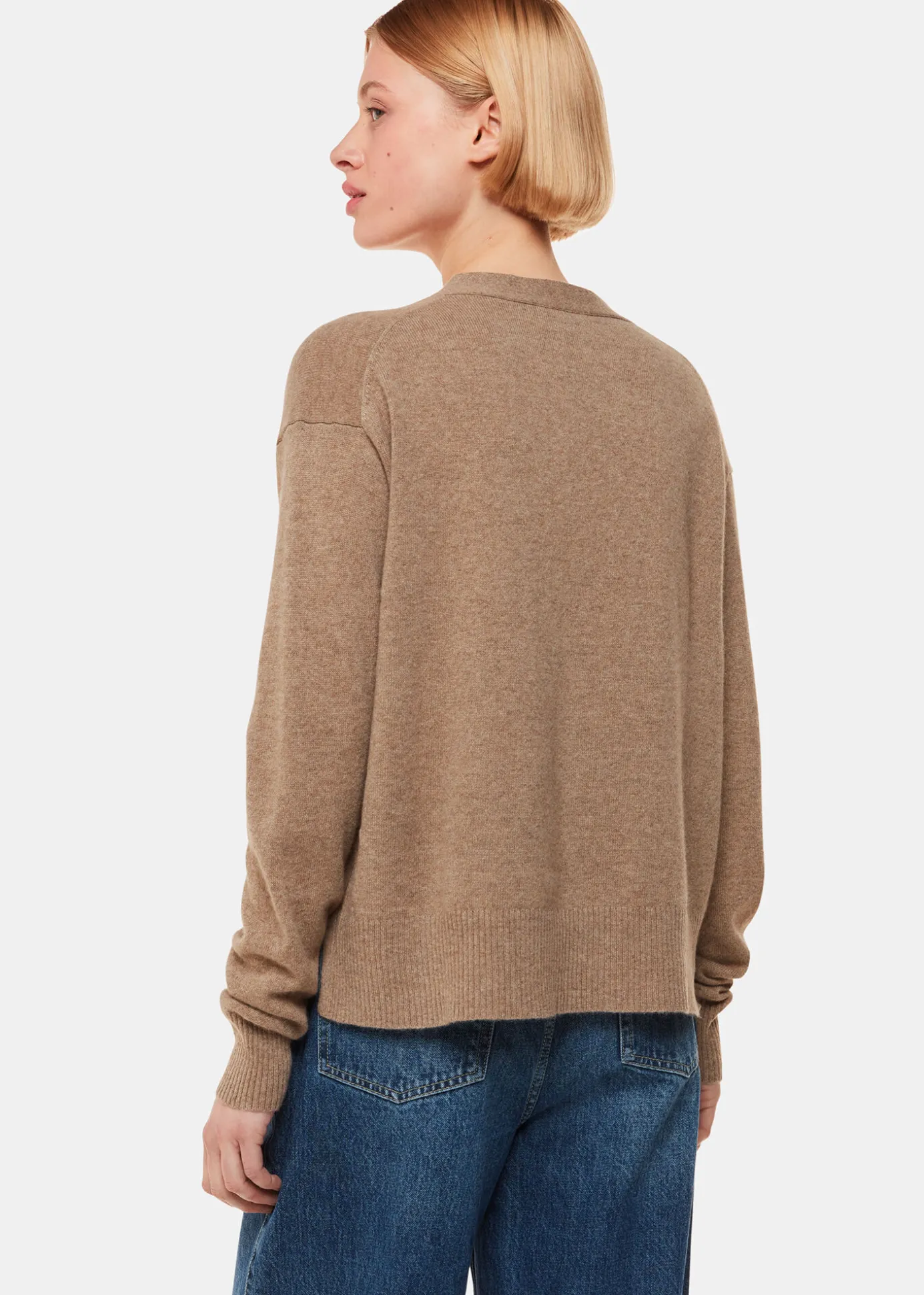 Oatmeal Cashmere Cardigan