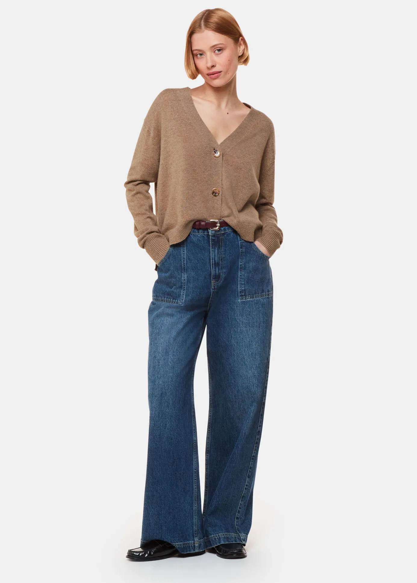 Oatmeal Cashmere Cardigan
