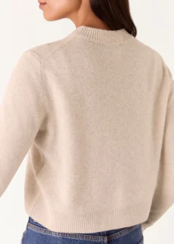 Oatmeal Wool Cropped Sweater